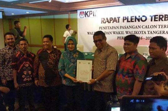 Airin – Benyamin Ditetapkan Sebagai Pemenang Pilkada Tangerang Selatan