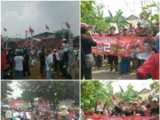 Posraya Indonesia Bagikan Bunga dan Bendera Untuk Kemenangan Arsid-Elvier