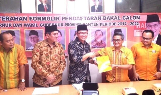 Bakal Calon Gubernur dan Wakil Gubernur Mulai JB, ATN dan Andika Hazrumy Serahkan Formulir ke DPD Hanura Banten