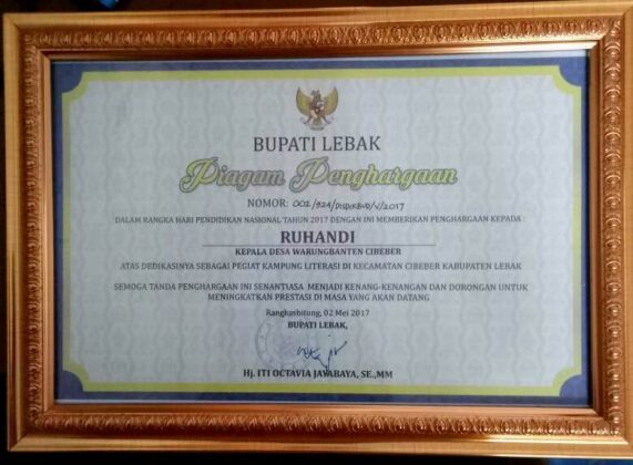 Ukir Prestasi di Hari Buku Nasional, Desa Warungbanten Raih Juara I Perpustakaan Terbaik Tingkat Provinsi Banten 2017