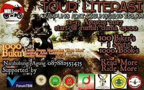 Komunitas Motor Literasi Bagikan 1000 Buku di Kampung Adat Cisungsang