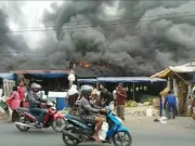 Pasar Kalodran Serang Hangus Terbakar