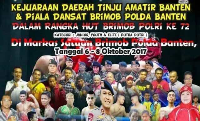 HUT Brimob Polri ke 72, Polda Banten Gelar Kejuaraan Tinju Amatir