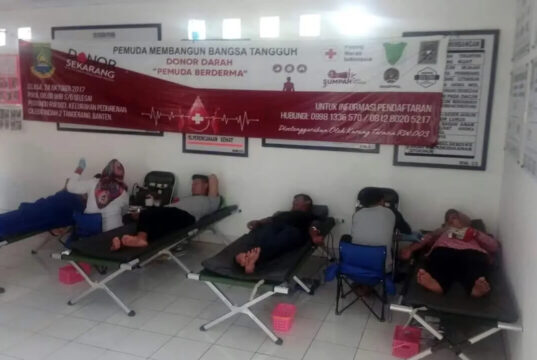 Aksi Donor Darah di Ciledung Indah Tetap Berjalan Meski Tidak Dihadiri Perangkat Desa