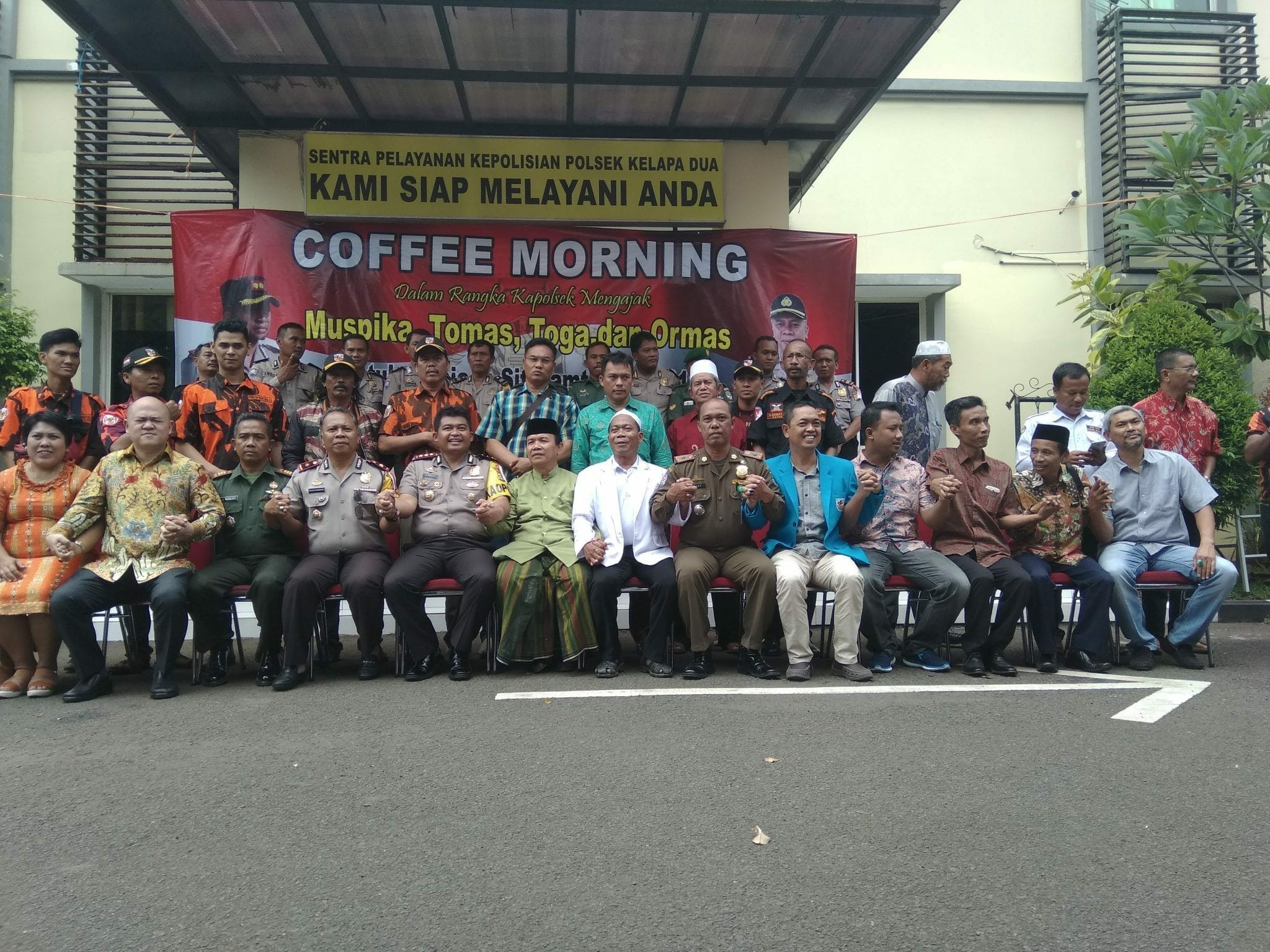 Bersama Kapolres Tangerang Selatan, Polsek Kelapa Dua Gelar Coffee Morning