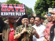 Anggota DPRD Kota Tangerang Temui Pengunjuk Rasa dari KNCI Terkait Peraturan Menteri Kominfo No 21 Tahun 2017