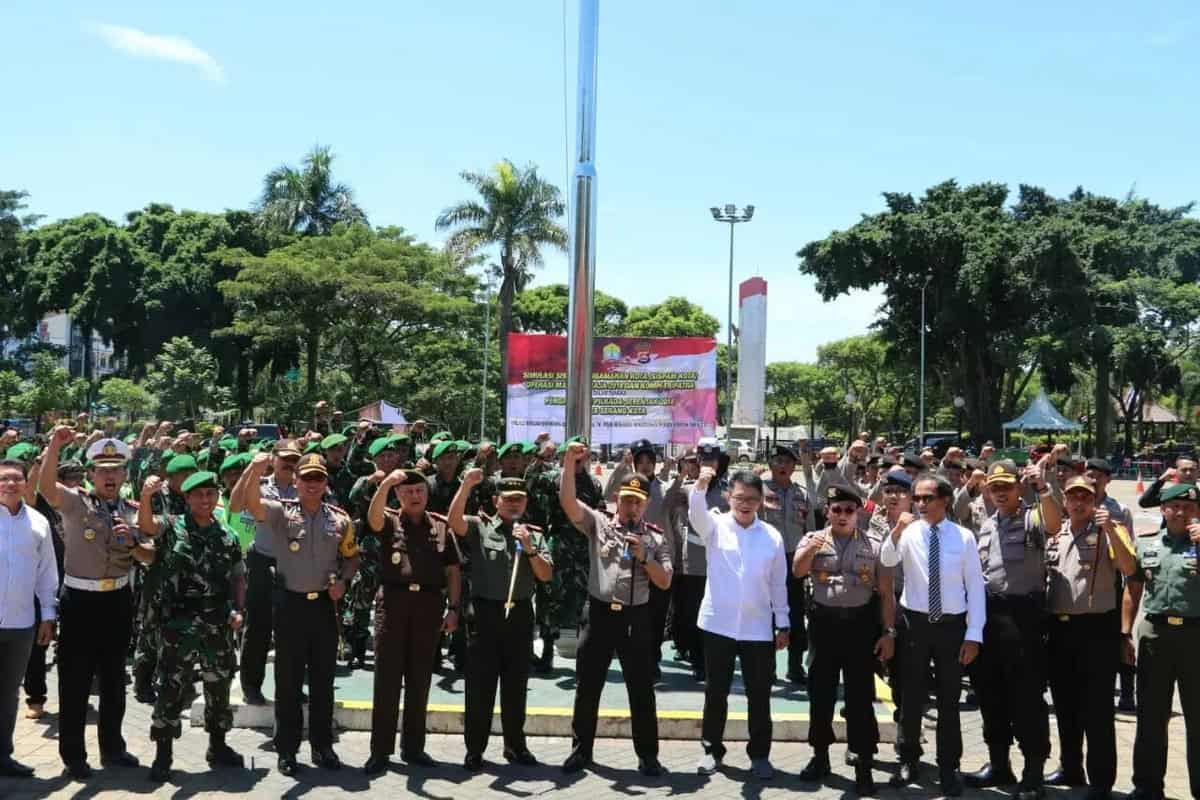 Kapolda Banten Beri Apresiasi Latihan Tripatra Sispam Kota Serang