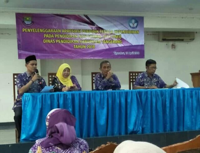 Tingkatkan Kwalitas, Dinas Pendidikan Kabupaten Tangerang Beri Apresiasi Kepada Tenaga Kependidikan Non Formal