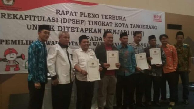Pleno Terbuka KPU Kota Tangerang Tetapkan Jumlah DPT Sebanyak 1.027.522