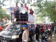 Polsek Jatiuwung Kawal Unjuk Rasa Buruh "Pray Mayday 2018" di Depan Kantor BPJS Kota Tangerang
