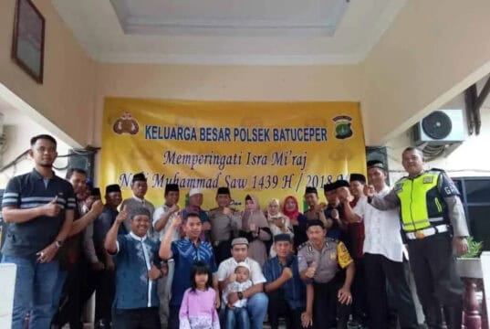 Lepas Purna Tugas Anggota, Polsek Batu Ceper Peringati Isra Miraj dan Santunan Anak Yatim