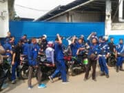 Polsek Jatiuwung Lakukan Pengamanan Aksi Unjuk Rasa Ormas Badak Banten Tuntut Hak Karyawan PT Sinar Daku