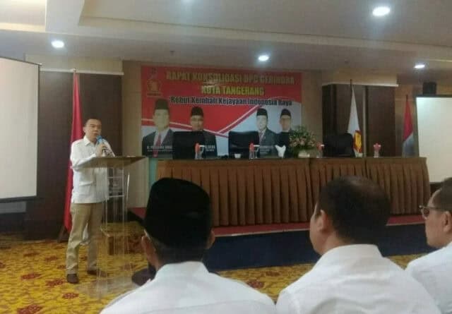 Buka Acara Konsolidasi Gerindra Kota Tangerang, Sufmi Dasco: Insya Allah Raih 13 Kursi