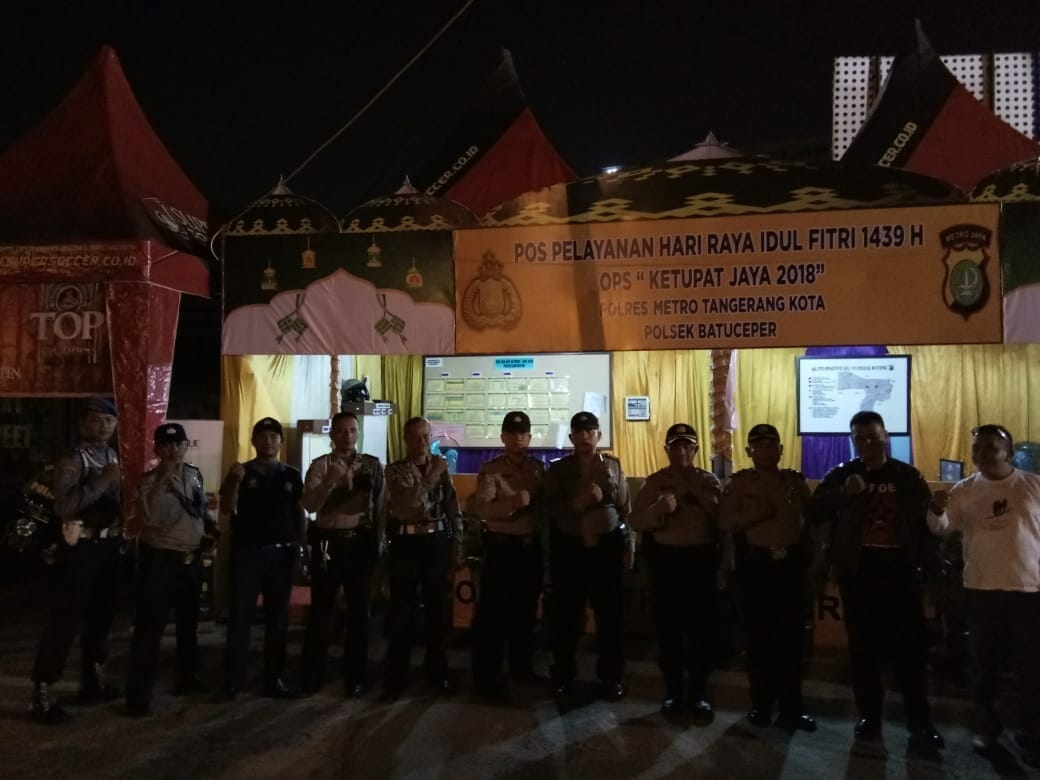 Kapolsek Ciledug Pamenwas Kompol Supiyanto Kontrol Pos Pam Ops Ketupat Jaya 2018 di Wilayah Polsek Batu Ceper