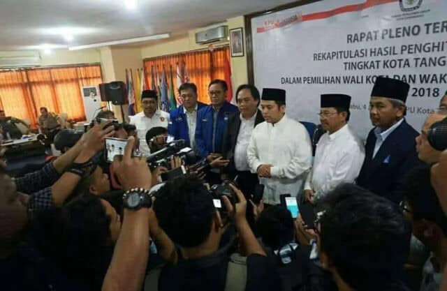 Hasil Perolehan Pilkada Kota Tangerang, Pasangan Arief-Sachrudin Menang 85,80 Persen Suara