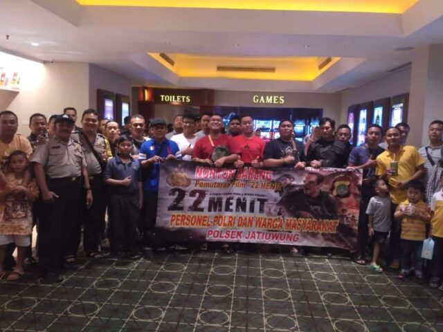 Polsek Jatiuwung Gelar Nobar Film 22 Menit di Bioskop XXI Mall Lippo Karawaci, Ajak Warga dan Seluruh Anggotanya