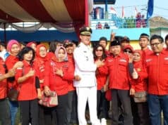 Hadir Dengan Pengurus Lengkap Pada HUT Kemerdekaan RI ke 73 di Kecamatan Larangan, Ketua PAC Larangan PDI-P M. Sumanto : Kami Kompak dan Solid