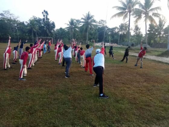 Petugas dan WBP Rutan Rangkasbitung Jadi Instruktur Senam di Pondok Pesantren La Tansa Dua
