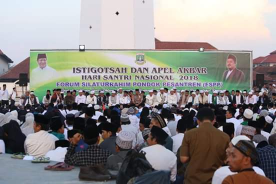 Rayakan HSN di Kawasan Banten Lama Gubernur Istighosah dan Apel Akbar Bersama Santri