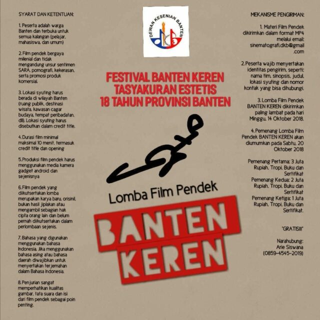 Dewan kesenian Banten Gelar Lomba Film Pendek Berbasis Smartphone