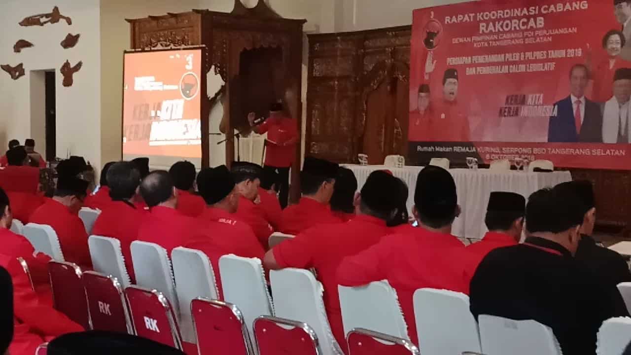 Rakorcab PDIP Tangsel,Beri Pembekalan Caleg dan Strategi Pemenangan 2019