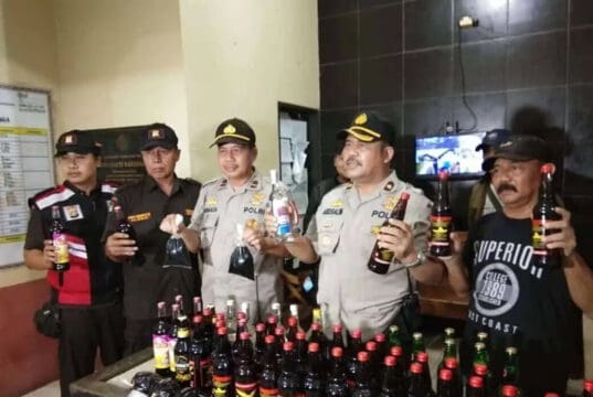 64 Botol Miras Berbagai Merk Disita Polisi