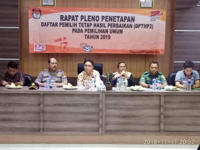 Rapat Pleno Penetapan DPTHP2 Pemilu 2019 Dihadiri Kapolsek Karawaci