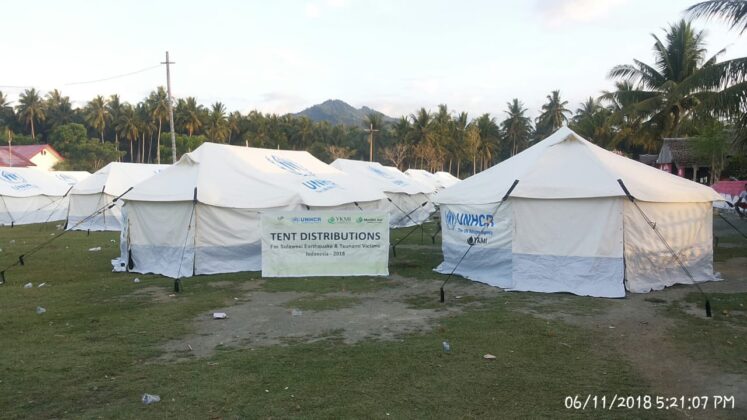 YKMI & UNHCR Mendirikan 705 Tenda Untuk Korban Gempa di Sulawesi Tengah