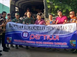 Bantu Korban Tsunami Selat Sunda Kodim 0506/TGR Gandeng FKPPI, GMP dan PERTIWI