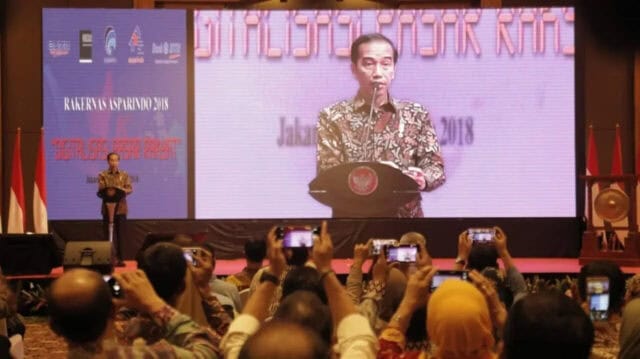 Jokowi Buka Rakernas Asparindo : Revitalisasi Pasar Tradisional Menjadi Modern