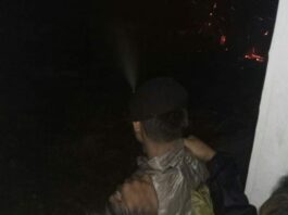 Villa Posko Tsunami Terbakar, Polisi dan Tagana Padamkan Api