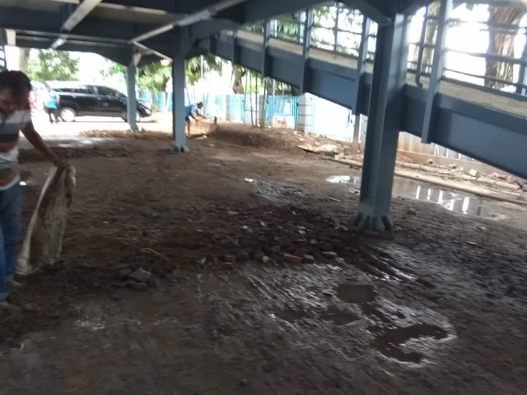 Pekerjaan Kontraktor Pembangunan Gedung Parkir GOR Dimyati Dinilai Asal Asalan