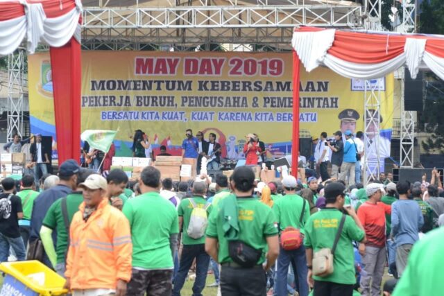 Peringatan May Day 2019 di Kota Tangerang Semarak Kebersamaan