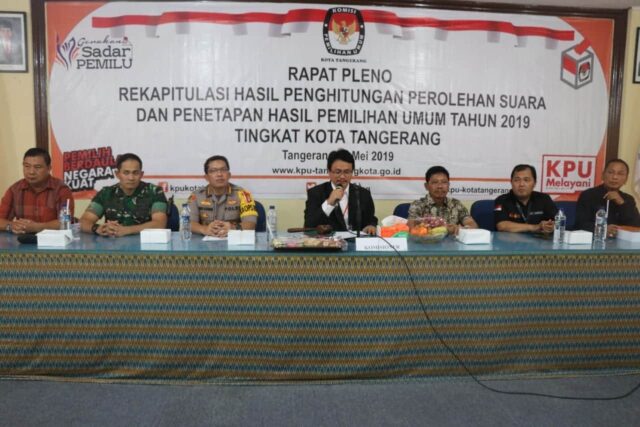 Rapat Pleno KPU Kota Tangerang, Kapolres Beri Apresiasi Pelaksanan Pemilu Kondusif