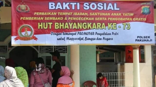 Baksos Polsek Pakuhaji Rangkaian Peringatan HUT Bhayangkara ke-73