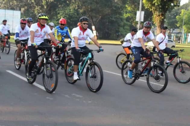Gelar Sepeda Santai, Polres Tangsel Meriahkan Hut Bhayangkara Ke 73