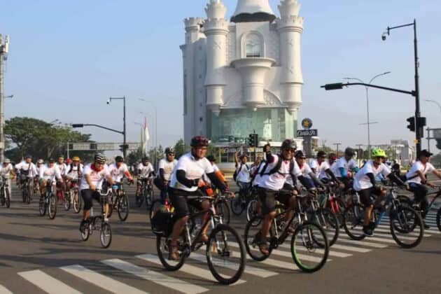 Gelar Sepeda Santai, Polres Tangsel Meriahkan Hut Bhayangkara Ke 73