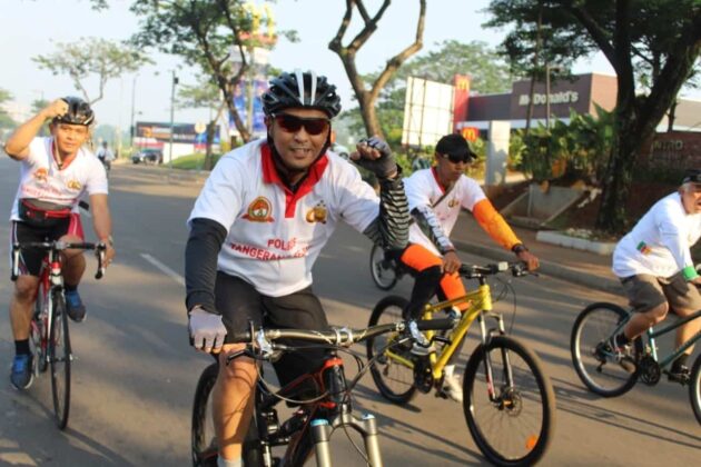 Gelar Sepeda Santai, Polres Tangsel Meriahkan Hut Bhayangkara Ke 73