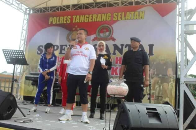 Gelar Sepeda Santai, Polres Tangsel Meriahkan Hut Bhayangkara Ke 73