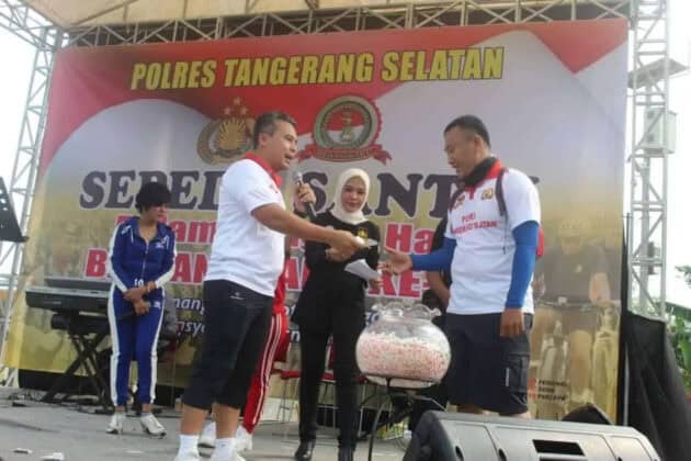 Gelar Sepeda Santai, Polres Tangsel Meriahkan Hut Bhayangkara Ke 73