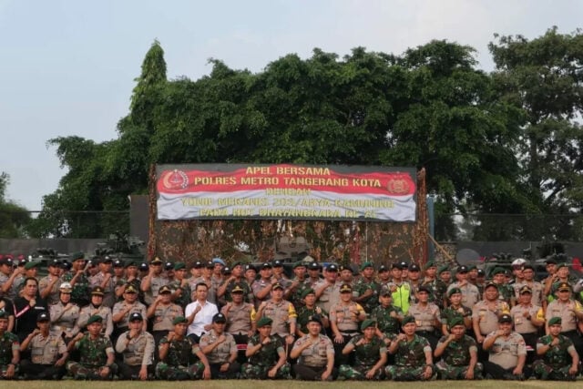 Apel Sinergitas TNI-Polri di Yonif Mekanis 203/AK