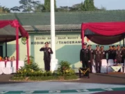 Sinergitas TNI-Polri, Apel HUT Polri ke-73 di Kodim 0506/TGR