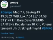 Gempa di Banten, Gubernur: Langkah Warga Sesuai Simulasi Bencana