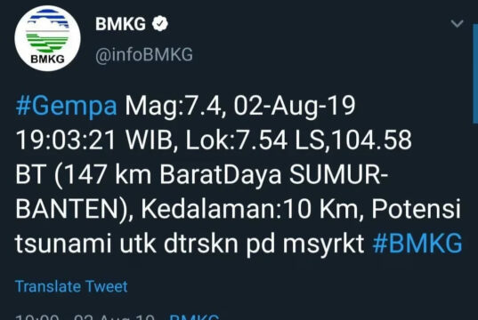 Gempa di Banten, Gubernur: Langkah Warga Sesuai Simulasi Bencana Gempa di Banten, Gubernur: Langkah Warga Sesuai Simulasi Bencana