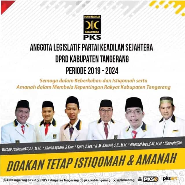 Resmi Dilantik, Ini Enam Anggota DPRD Kabupaten Tangerang dari PKS