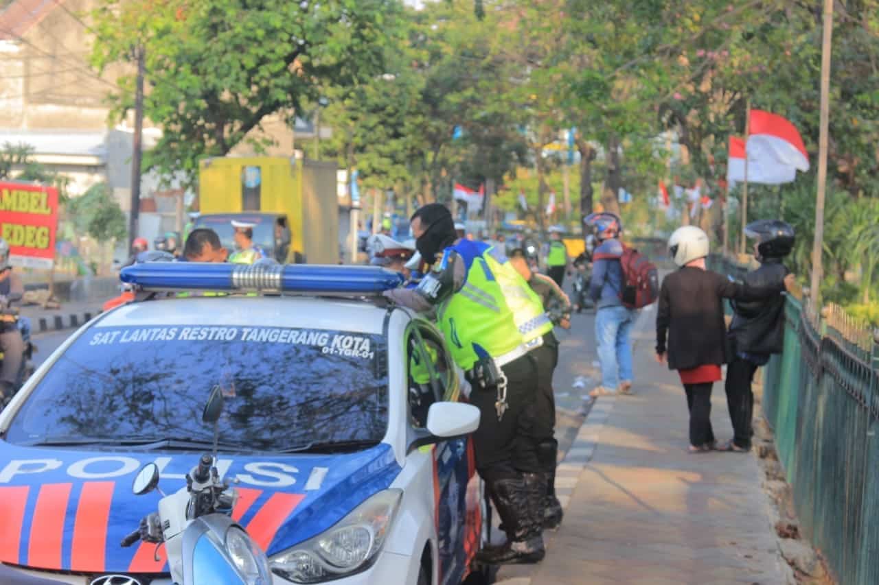 Puluhan Pengendara Terjaring Razia Polisi di Tangerang