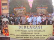 Bersama Masyarakat Kota Tangerang, Kapolres Deklarasi Tertib Berlalulintas