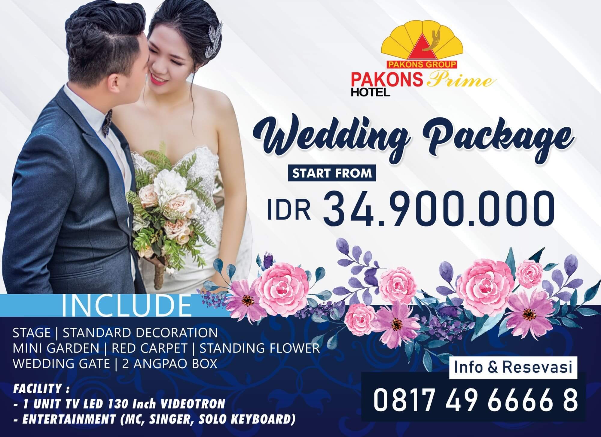 Wedding Package Pakons Prime Hotel Mulai Dari IDR. 34.900.000