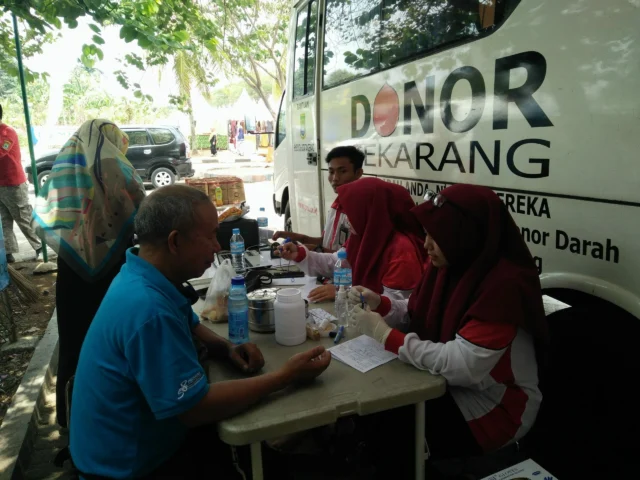 Diakhir Penyelenggaraan MTQ XX Kota Tangerang, PMI Kecamatan Pinang Gelar Donor Darah