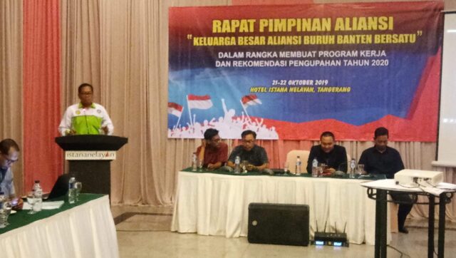Aliansi Buruh Banten Gelar Rapim Upah Layak 2020